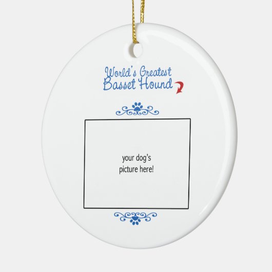 Aangepaste foto! Wereldwijde troef Keramisch Ornament (Links)