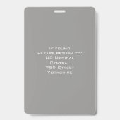 Aangepaste foto-werknemerspas bedrijfsbeveiliging  badge (Achterkant)