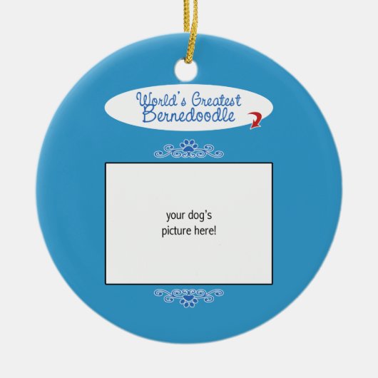 Aangepaste foto! Werlds Greatest Bernedole Keramisch Ornament (Voorkant)