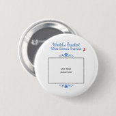 Aangepaste foto werpt de grootste witte Duitse her Ronde Button 5,7 Cm (Voorkant /achterkant)