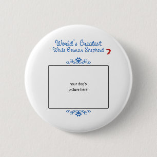 Aangepaste foto werpt de grootste witte Duitse her Ronde Button 5,7 Cm