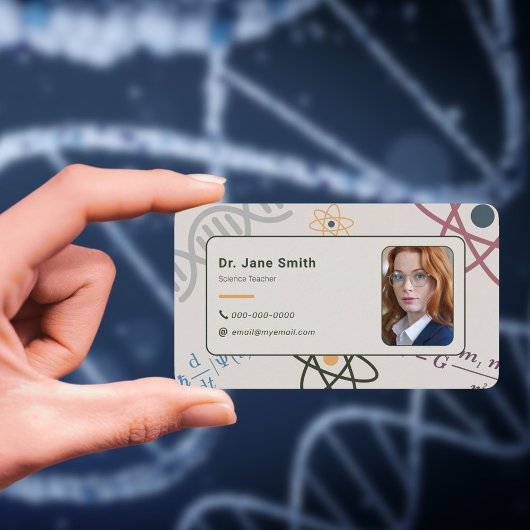 Aangepaste foto - Wetenschapsleraar Visitekaartje