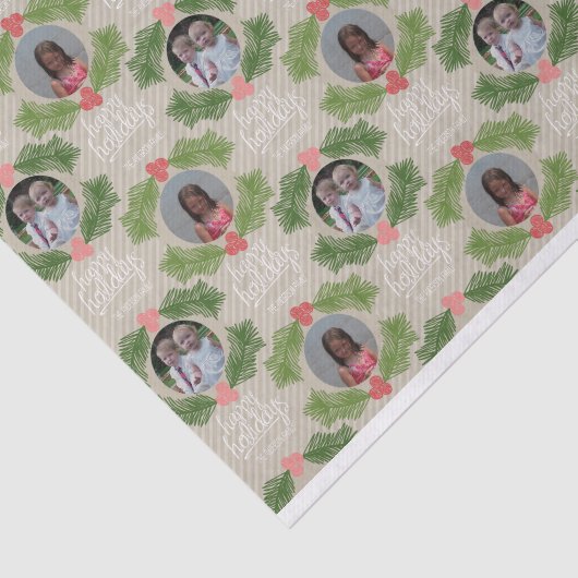 Aangepaste foto Whimsical kerstfeestdag groet Tissuepapier (Detail)