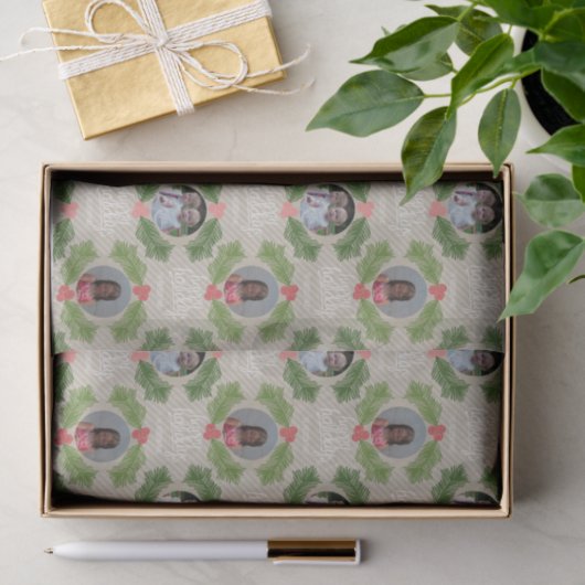 Aangepaste foto Whimsical kerstfeestdag groet Tissuepapier (Geschenk)