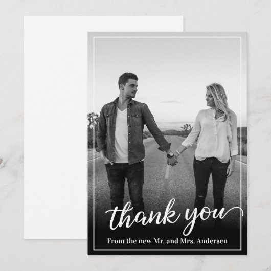 Aangepaste foto White Lijst Bedankt (Voorkant / Achterkant)