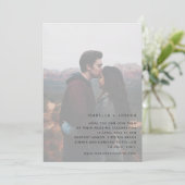 Aangepaste foto White Simple Weduwen Invitation Kaart (Staand voorkant)