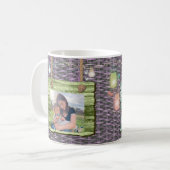 Aangepaste foto Wicker Fairy Jar String Lights Koffiemok (Voorkant links)