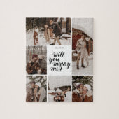 Aangepaste foto wil je met me trouwen collage legpuzzel (Verticaal)