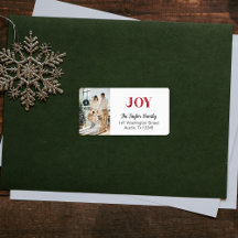 aangepaste foto Winter Kerstmis Vreugde Retouradre