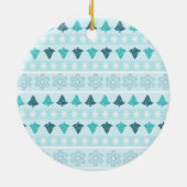 Aangepaste foto winterpatroon keramisch ornament (Achterkant)