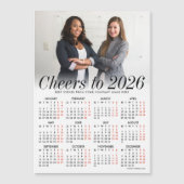 Aangepaste Foto Witte Kalender 2026 Magnetische Ka Magnetische Uitnodiging (Voorkant)