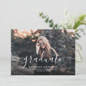 Aangepaste foto Witte scriptgradatie Kaart (Staand voorkant)