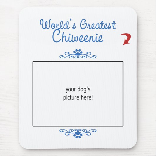 Aangepaste foto! Worlds Greatest Chiweenie Muismat (Voorkant)
