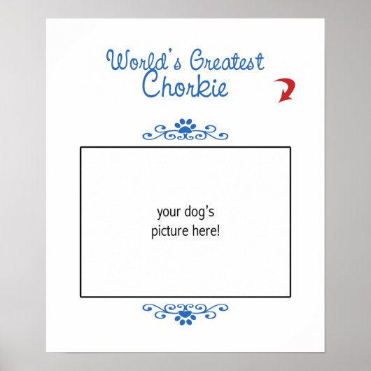 Aangepaste foto! Worlds Greatest Chorkie Poster (Voorkant)