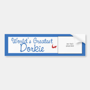Aangepaste foto! Worlds Greatest Dorkie Bumpersticker
