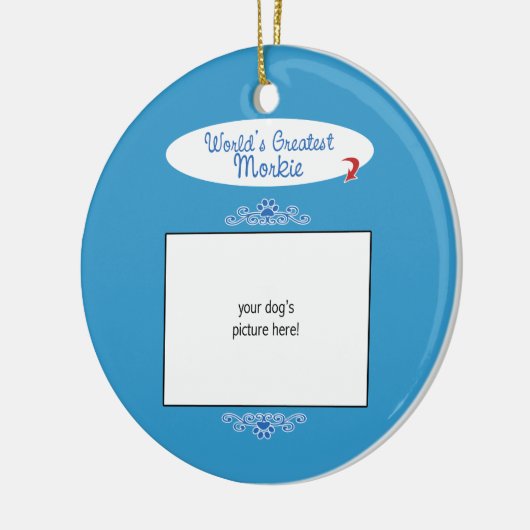 Aangepaste foto! Worlds Greatest Morkie Keramisch Ornament (Links)