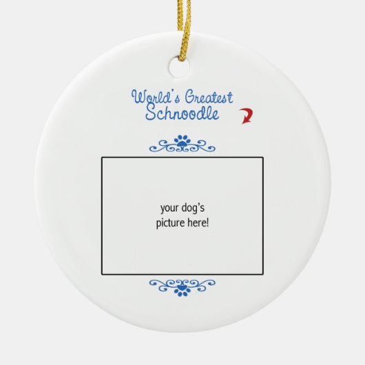 Aangepaste foto! Worlds Greatest Schnole Keramisch Ornament (Voorkant)