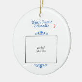 Aangepaste foto! Worlds Greatest Schnole Keramisch Ornament (Links)