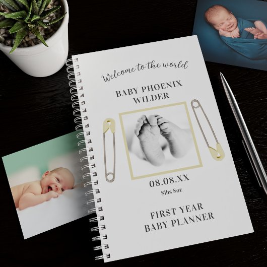 Aangepaste foto Yellow Baby's eerste jaarplanner Planner