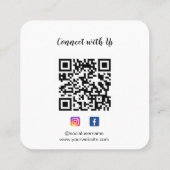 aangepaste foto yoga instructeur massagetherapie vierkante visitekaartje (Achterkant)