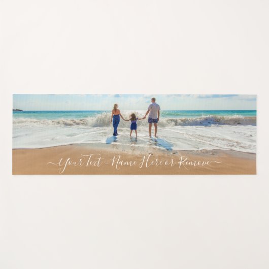 Aangepaste foto Yoga Mat met Tekst (Voorkant (horizontaal))