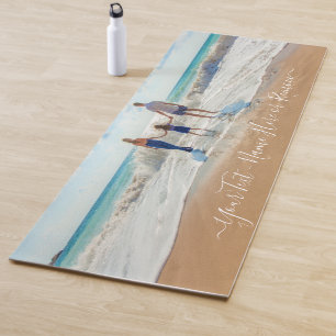 Aangepaste foto Yoga Mat met Tekst