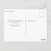 aangepaste foto zal je mijn bruidskaart zijn briefkaart (Achterkant)