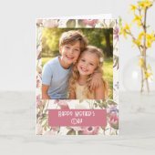 Aangepaste foto Zalige Moederdag kaart | Zachte bl (Gele Bloem)