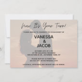 Aangepaste foto ze zei ja Elegant Typografie Kaart (Achterkant)