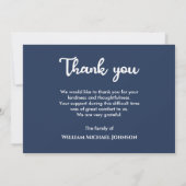 Aangepaste foto zeilboot rouwdienst voor altijd ze bedankkaart (Achterkant)