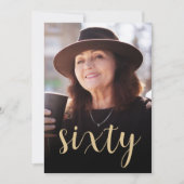 Aangepaste foto zestig 60e verjaardagsfeestje kaart (Voorkant)
