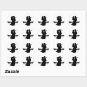 Aangepaste foto Zet hem zwart-wit Ronde Sticker (Vel)