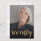 Aangepaste foto zeventig 70ste verjaardagsfeestje kaart (Voorkant)