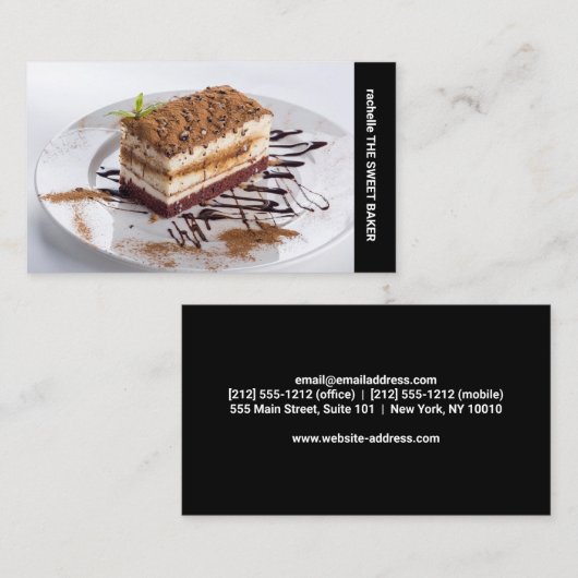 Aangepaste foto zijtekst visitekaartje (Voorkant / Achterkant)