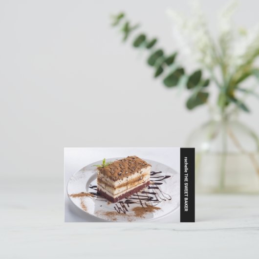 Aangepaste foto zijtekst visitekaartje (Staand voorkant)