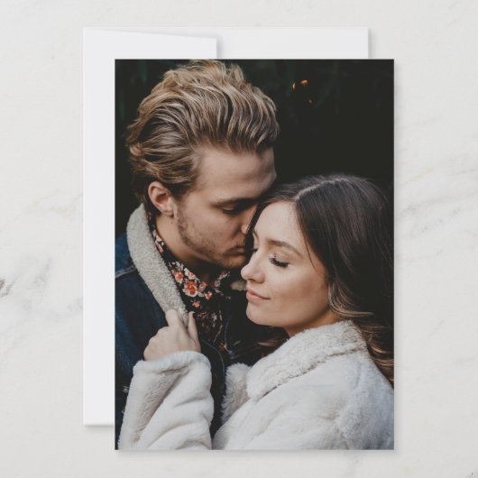 Aangepaste foto Zilverdiamanten bruiloft opslaan D Save The Date (Achterkant)