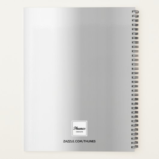 Aangepaste foto zilveren reizen planner (Achterkant)