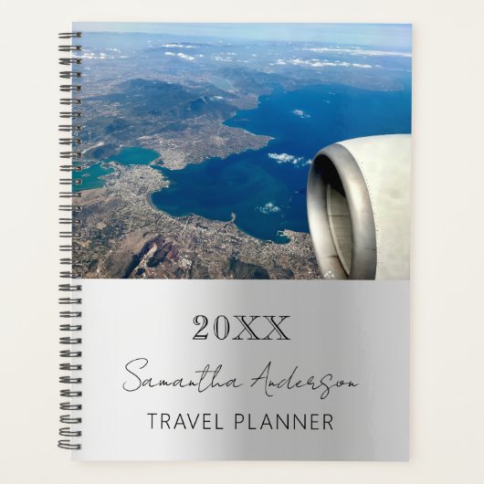 Aangepaste foto zilveren reizen planner (Voorkant)