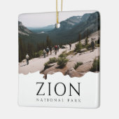 Aangepaste foto Zion National Park Utah Souvenir Keramisch Ornament (Links)