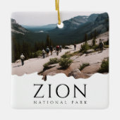 Aangepaste foto Zion National Park Utah Souvenir Keramisch Ornament (Voorkant)