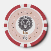 Aangepaste Foto Zodiac Sign Leo Poker Chips (Voorkant)