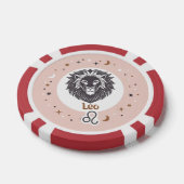 Aangepaste Foto Zodiac Sign Leo Poker Chips (Enkel)
