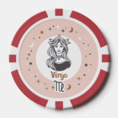 Aangepaste Foto Zodiac Sign Maagd Poker Chips (Voorkant)