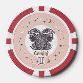 Aangepaste Foto Zodiac Sign Tweelingen Poker Chips (Voorkant)