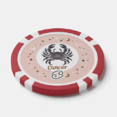 Aangepaste Foto Zodiac Teken Kanker Poker Chips (Enkel)