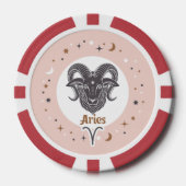 Aangepaste Foto Zodiac Teken Ram Poker Chips (Voorkant)