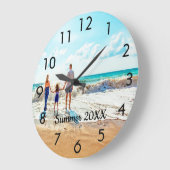 Aangepaste foto zomervakantie grote klok (Hoek)