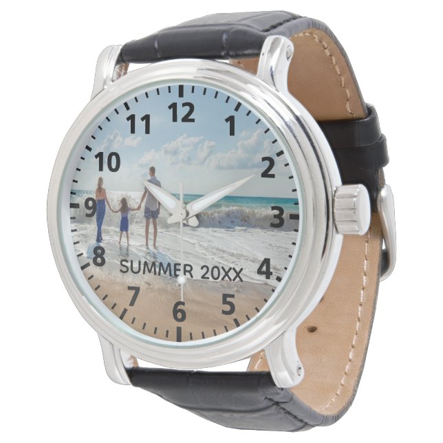 Aangepaste foto zomervakantie horloge (Gekanteld)