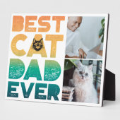 Aangepaste foto zonsondergang Vaderdag Beste katte Fotoplaat (Zijkant)