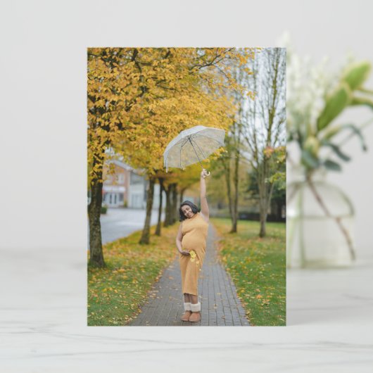 Aangepaste foto zwangerschapsaankondigingen aankondiging (Staand voorkant)